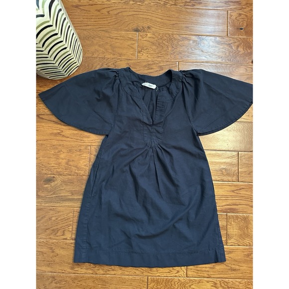 Tuckernuck POMANDER PLACE Deep Navy Finley Flutter Sleeve Mini Dress size S - Picture 5 of 10